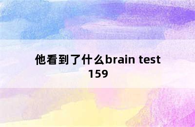 他看到了什么brain test159